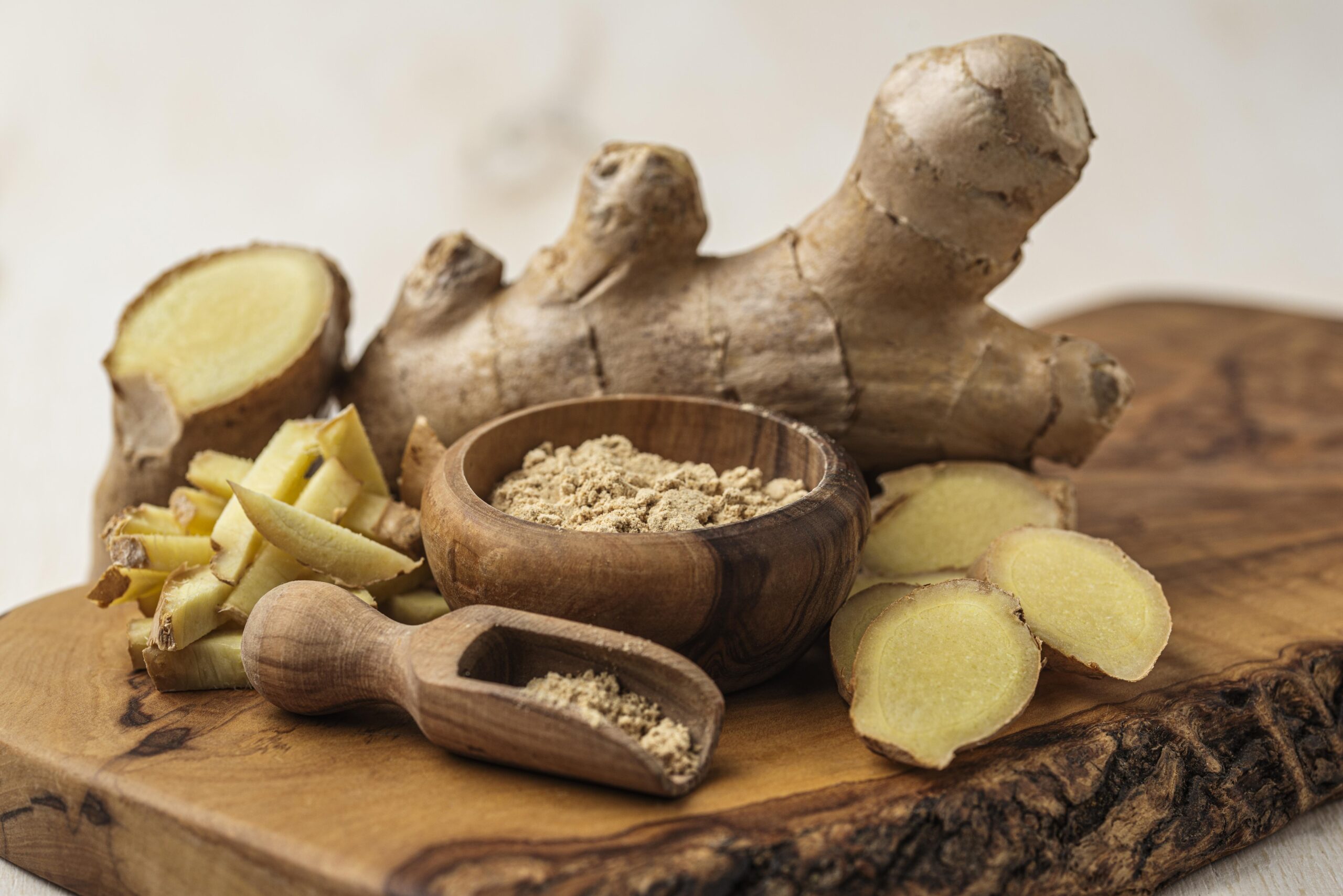 assortment-ginger-wooden-board